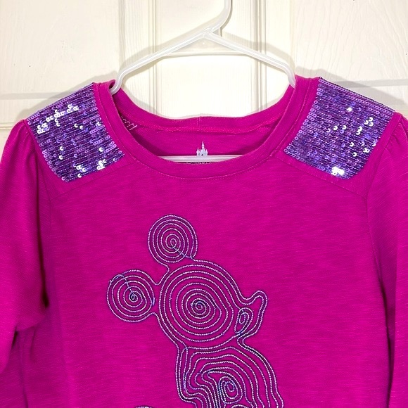 Disney Park Authentic Mickey Mouse Pink Tee Size Medium - Picture 3 of 6